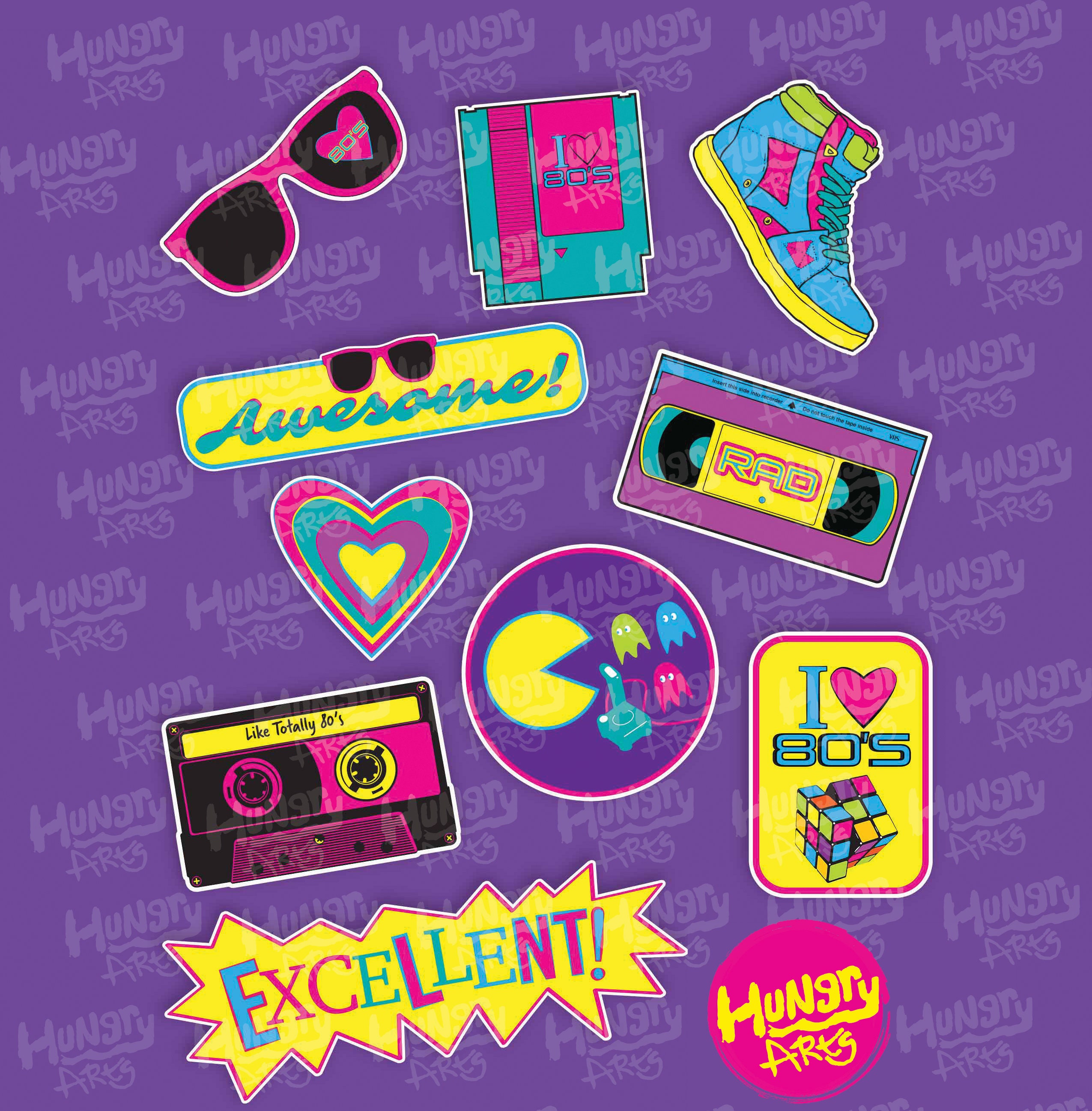 10 80's Digital Sticker - Etsy