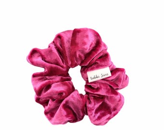 Dark pink  Velvet Scrunchie