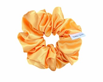 Yellow Satin Scrunchie