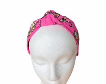 Diadema de tigre rosa