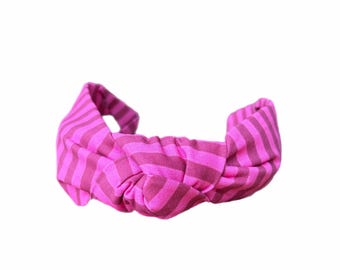 Diadema de rayas rosas