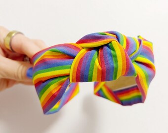 Pride Rainbow Knotted Headband