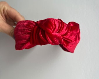 Red Velvet Knotted Headband