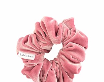 Pink Velvet Scrunchie