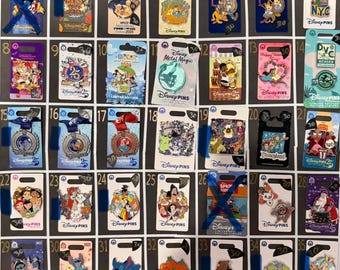 Carded Authentic Disney pins! Pick a pin! WDW. 25 year, passholder, 50 year, medals, wish, villain, NBC, supporting Cast cluster & more!