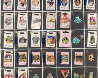 Authentic Disney pins! Pick a pin! Carded Disney World N Disneyland. Princess, portrait, crown, belle, Snow White Cinderella Tiana & more!