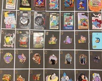 Carded Authentic Disney pins! Pick a pin! inkwell evil, dalmatian, new groove, Haunted Mansion, Magic Key, Paris, Hollywood, 25 year & more!