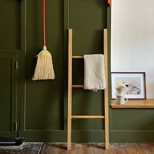 Rustic Style Solid Wood Blanket Ladder | Wooden Towel Rack | Towel Ladder | Quilt Ladder | Handcrafted | Folkhaus
