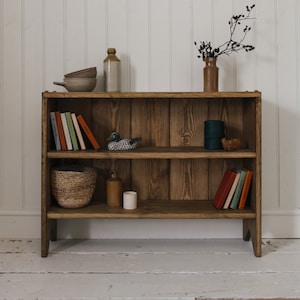 Dark wood low bookcase online