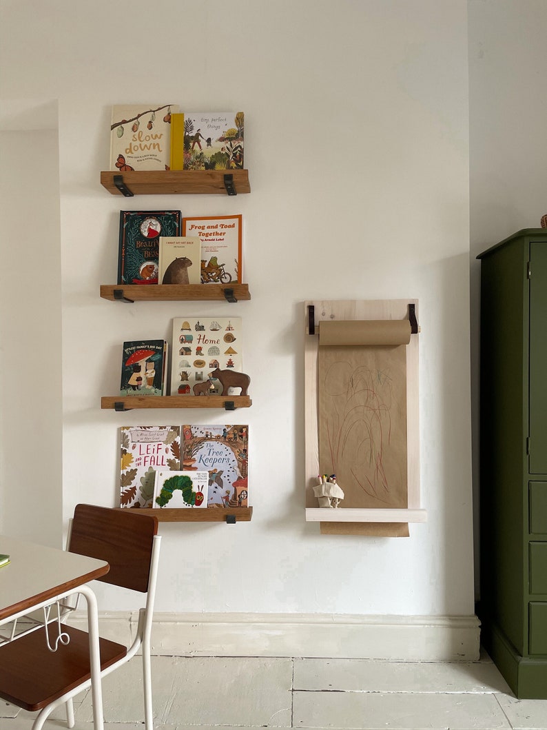 Wall Mounted Easel With Shelf Made From Solid Wood Etsy UK