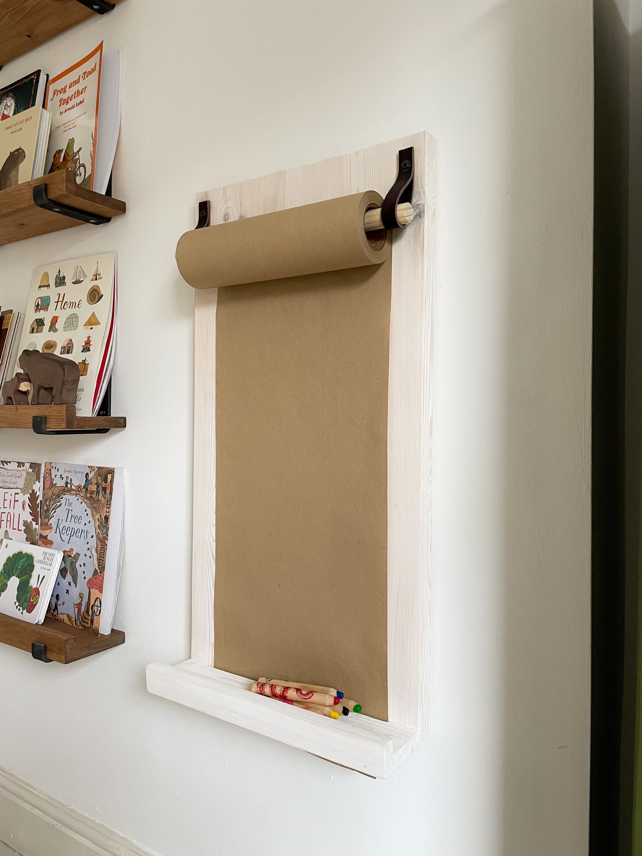 Wall Mounted Easel With Shelf Made From Solid Wood Etsy UK