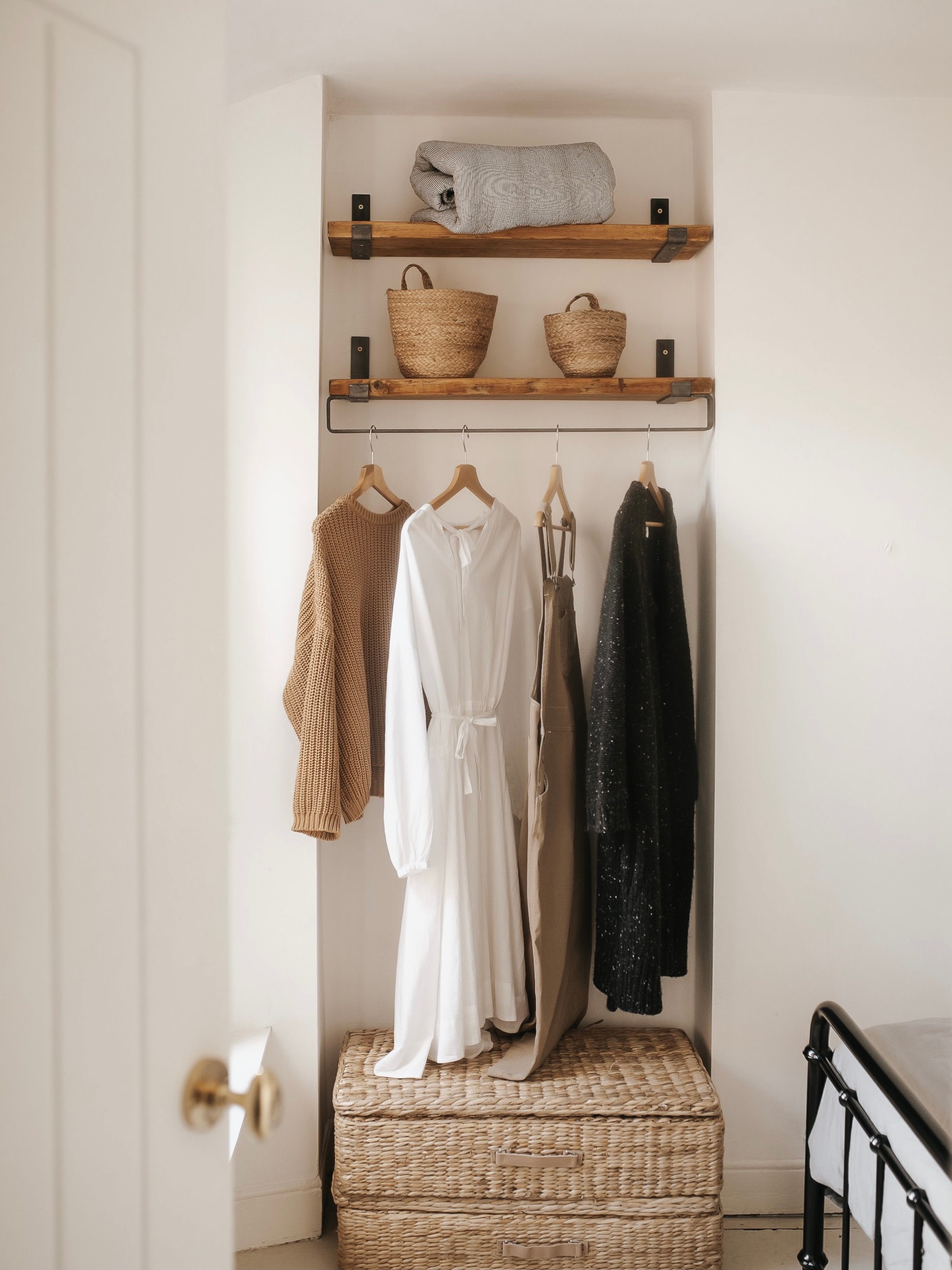 Rustic Raw Steel Rail | Rail Only | Wardrobe Rail | Clothing Rail | Shelf Not Included - Etsy Rustic Raw Steel Rail | Rail Only | Wardrobe Rail | Clothing Rail | Shelf Not Included - Etsy
