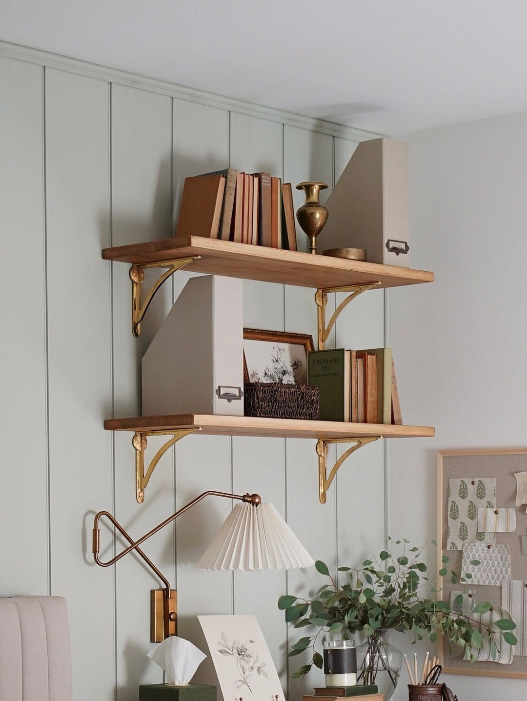 即納】wood iron shelf 1150*1200*225〈ブラウン〉 アイアン 棚