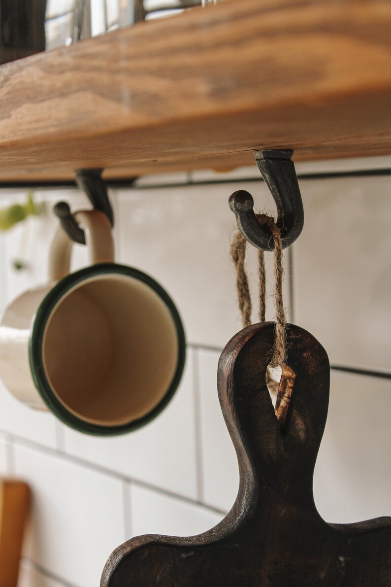 Cast Iron Cup Hooks for Shelf Mug Hooks Cup Hooks Shelf Etsy UK