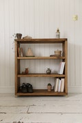 Rustic Bookcase made from Solid Wood | Rustic Storage Unit | Wooden Bookshelf with Castor Wheels or Hairpin Legs | Handcrafted | Folkhaus