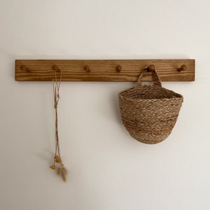 Shaker Peg Rail made from Solid Wood Peg Rail Peg Hooks Coat Hook Kitchen Rail Handcrafted Folkhaus image 1