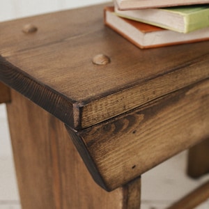 Vintage Style Stool Made From Solid Wood | Rustic Stool | Entryway Seat ...