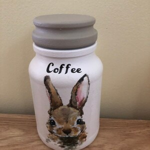 Hasen Küchenkanister Set Tee Kaffee und Zucker Glaskanister | Etsy