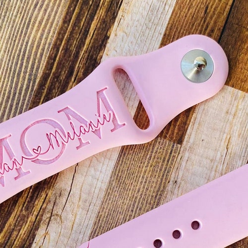 Engraved Watch Band PROUD MOM for Apple Fitbit Samsung Etsy