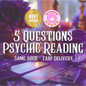 SAME HOUR 5 Question Tarot Reading, Love Reading, Career Reading, Guidance Reading, Fast Delivery
