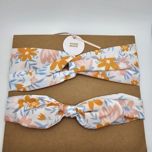 Mommy and Me Matching Headband Set | Stretch Comfort Fit | Handmade Headbands for Mom and Baby | 2 Pack Head Accessories for Parent and Kids