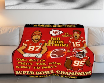 Custom KC Revenge Tour Blanket | 50x60 Inches | Super Buttery Soft | Chiefs Gift| Kansas City Football Fan Gift