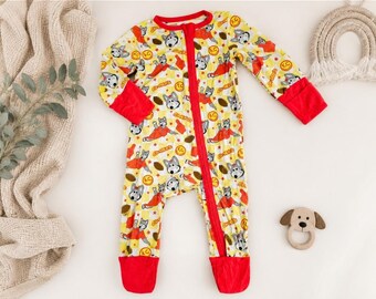 KC Wolf Bamboo Baby & Toddler Sleeper | Double Zipper | Boutique Exclusive | Soft Bamboo Pajamas | 12–18m, 2T, 3T