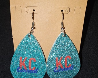 KC Current Teal Bling Earrings