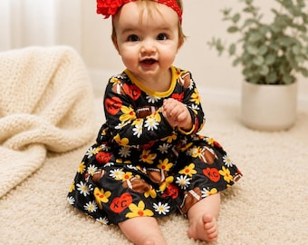 Kansas City Chiefs Toddler Game Day Dress | Custom KC outfit