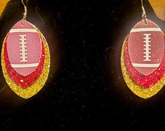 3 layer Chiefs Earrings
