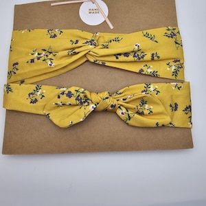 Mommy and Me Matching Headband Set | Stretch Comfort Fit | Handmade Headbands for Mom and Baby | 2 Pack Head Accessories for Parent and Kids