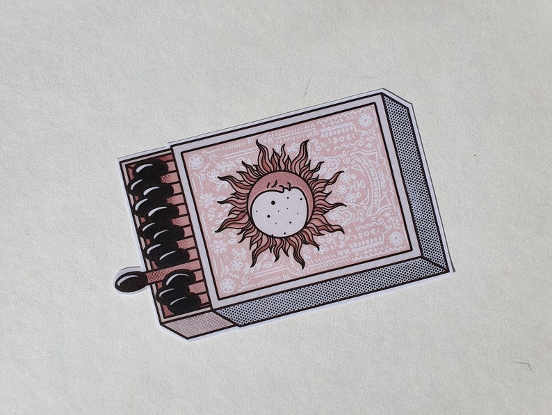 Vintage Matchbox Sticker Flake Vinyl Gloss Waterproof and Etsy UK