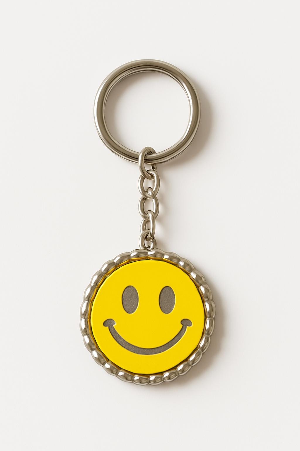 Smiley Face Keychain, Custom Color 3D Printed Key Ring, Cute Emoji ...