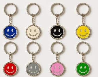 Smiley Schlüsselbund, Benutzerdefinierte Farbe 3D gedruckter Schlüsselring, niedlicher Emoji Schlüsselbund Geschenk für Freund, Geschenk für sie, buntes Zubehör