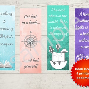 BOOK HEAVEN EDITION Bookmarks| Digital Download | Printables | Gift for Avid Readers | Bookworm