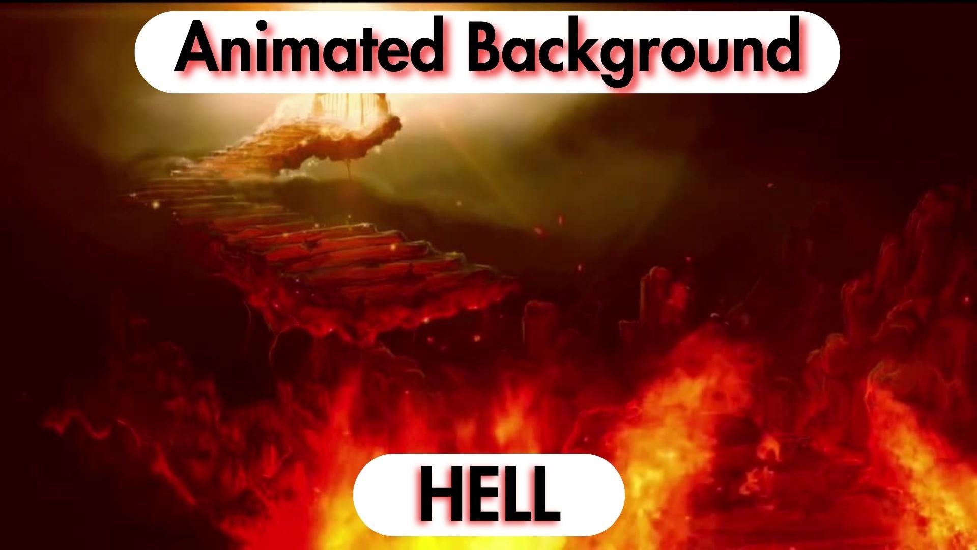 Animated Zoom Background, Hell Backdrop. Online Meeting, Teams, Skype