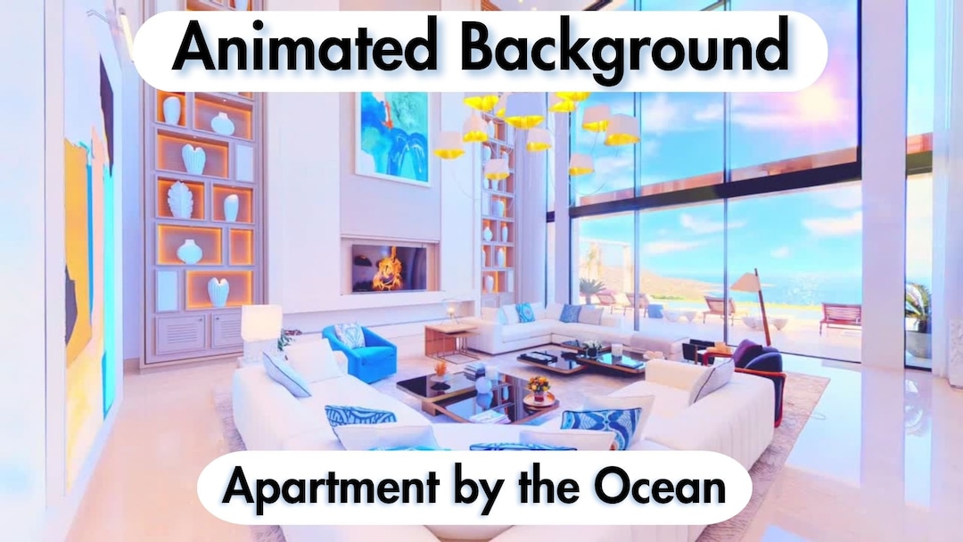 Animated Zoom Background, Virtual Meeting Backdrop, Twitch Stream