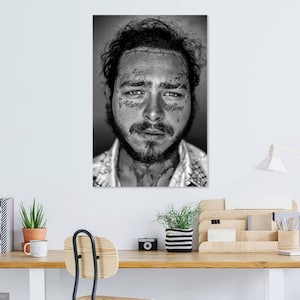 Post Malone Portrait Photo Print Wall Art