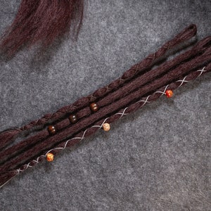 red-brown dreads (SE) and (DE) | custom made | synthetic dreadlock extensions | individually or in a set