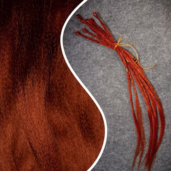 copper red dreads (SE) and (DE) | custom made | synthetic dreadlock extensions | individually or in a set