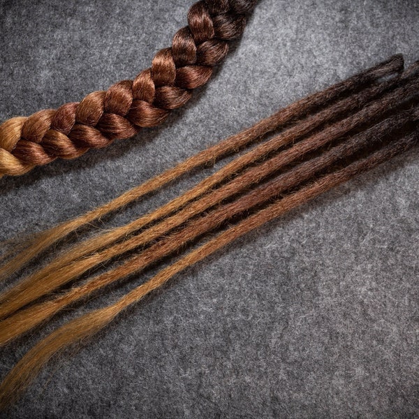 schwarz-ombre Dreads (SE) | custom made | synthetische Dreadlock Extensions | einzeln oder im Set