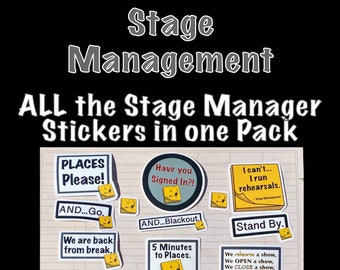 Stage Management Sticker Full Bundle – Theatre Crew Vinyl Decals