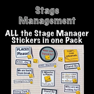 Stage Management/Theatre Stickers-ALL the Stage Manager Stickers in one Pack