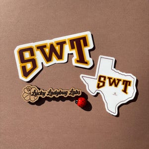 Southwest Texas State Sticker Set – SWT Alumni Pride Decals image 1