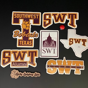 Southwest Texas State University-Six SWT Sticker Pack Bundle