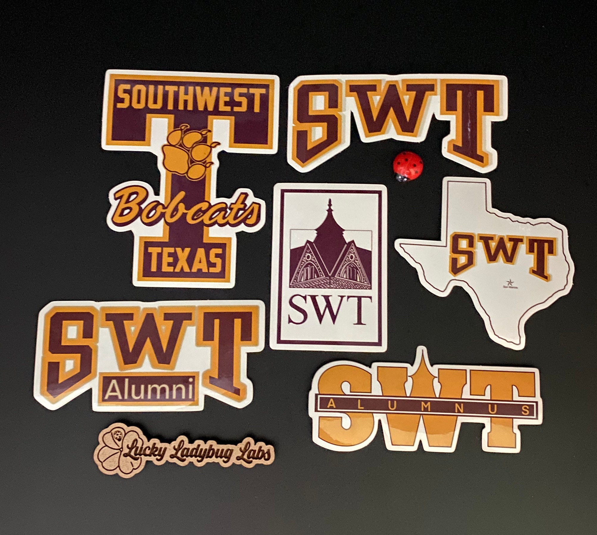 Southwest Texas State University-Six SWT Sticker Pack Bundle