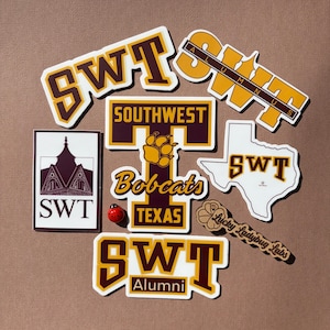 Southwest Texas State University 6-Sticker Pack