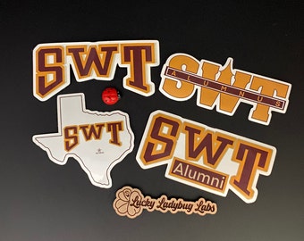 Southwest Texas State University Four Sticker Pack-SWT