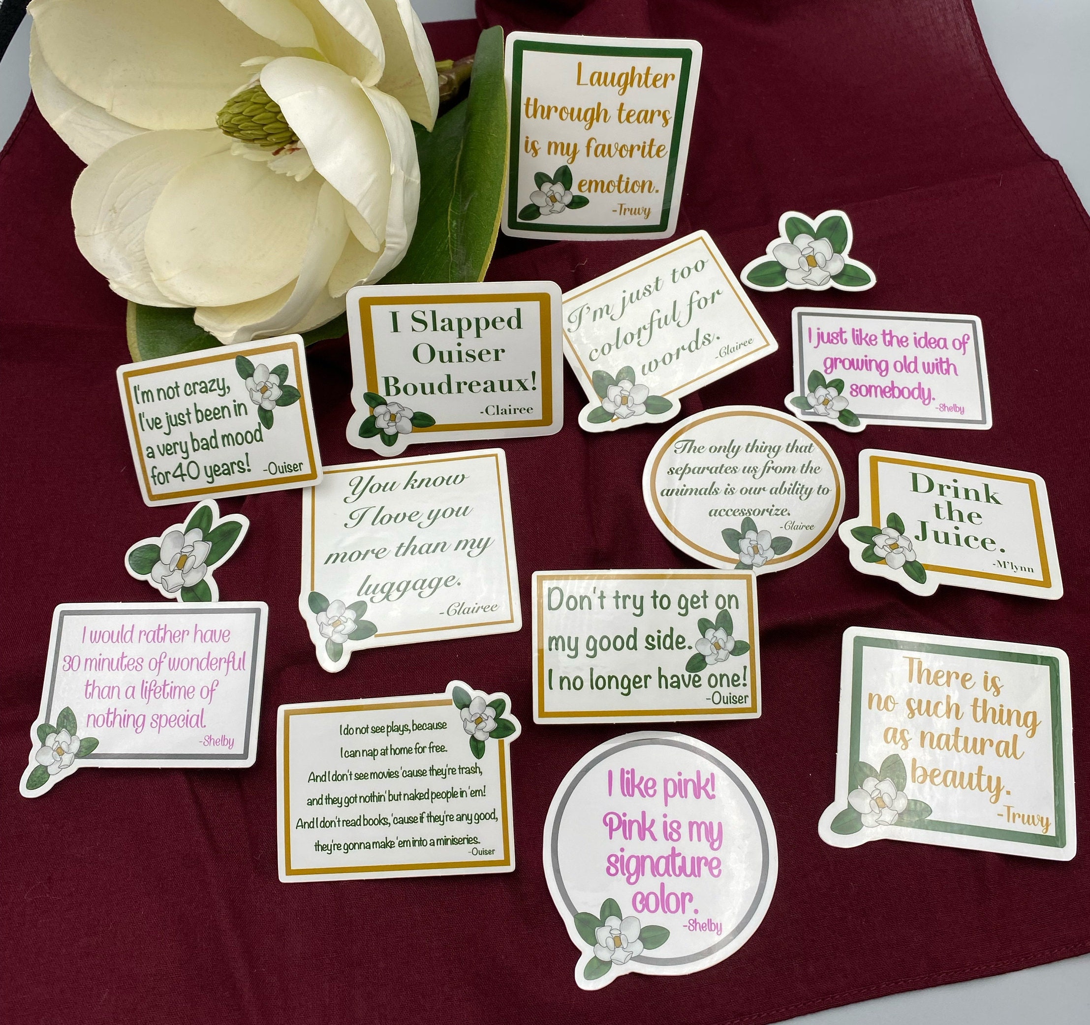 Steel Magnolias Mini Magnolia Bloom Vinyl Waterproof Sticker Etsy