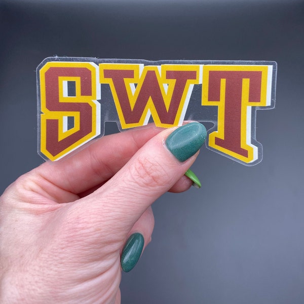 Southwest Texas State University--Clear Letter Logo (SWT) Decal